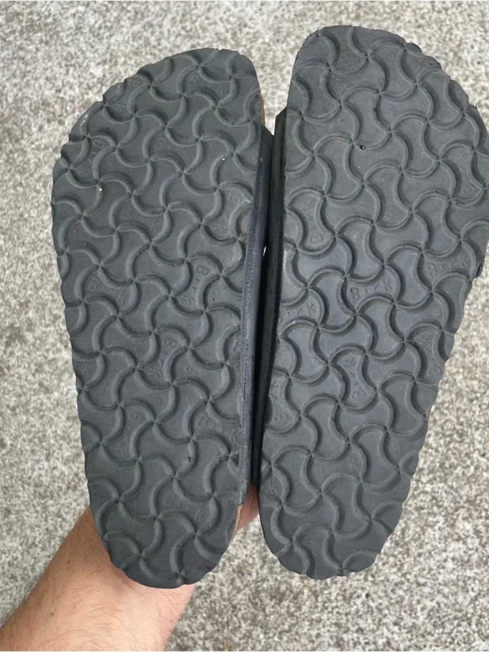 Birkenstock Arizona Soft Footbed Sandals Gray Leather Shoes Size 37 EU Womens 6 - Picture 6 of 16